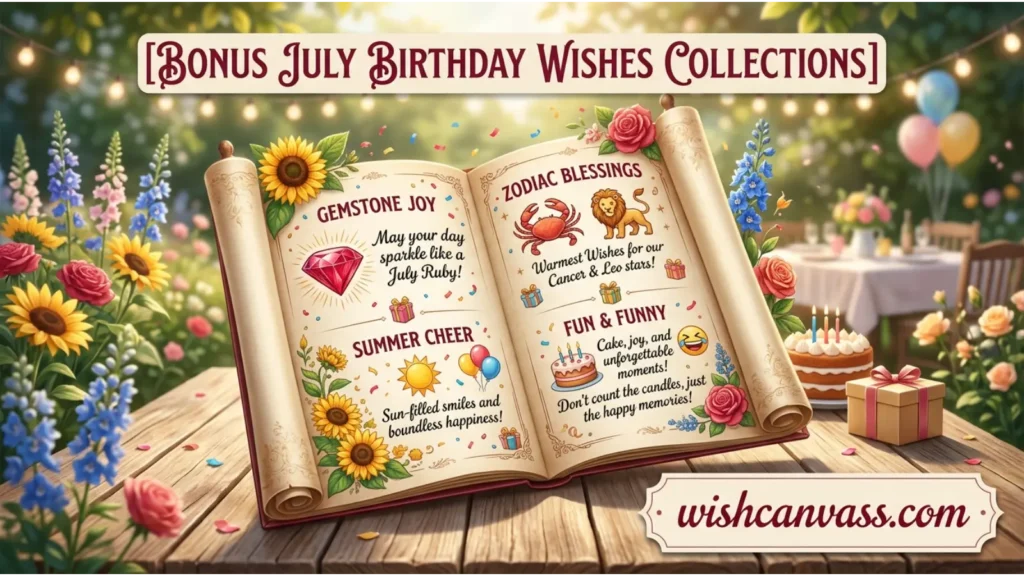 Bonus July Birthday Wishes Collection