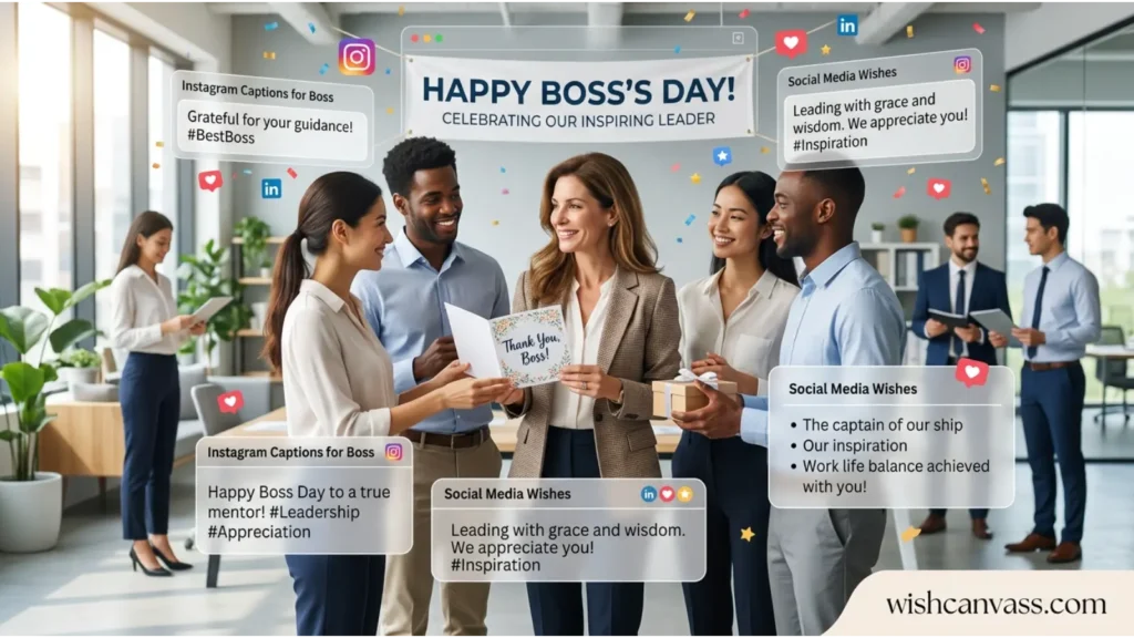 Instagram Captions and Social Media Wishes for Boss