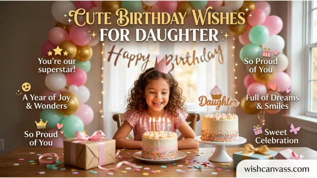Cute Birthday Wishes for Daughter