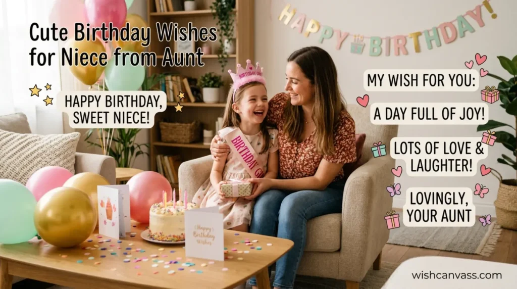 Cute Birthday Wishes for Niece from Aunt
