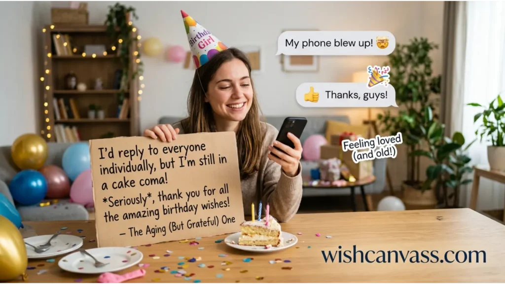 Funny Thanks for the Birthday Wishes