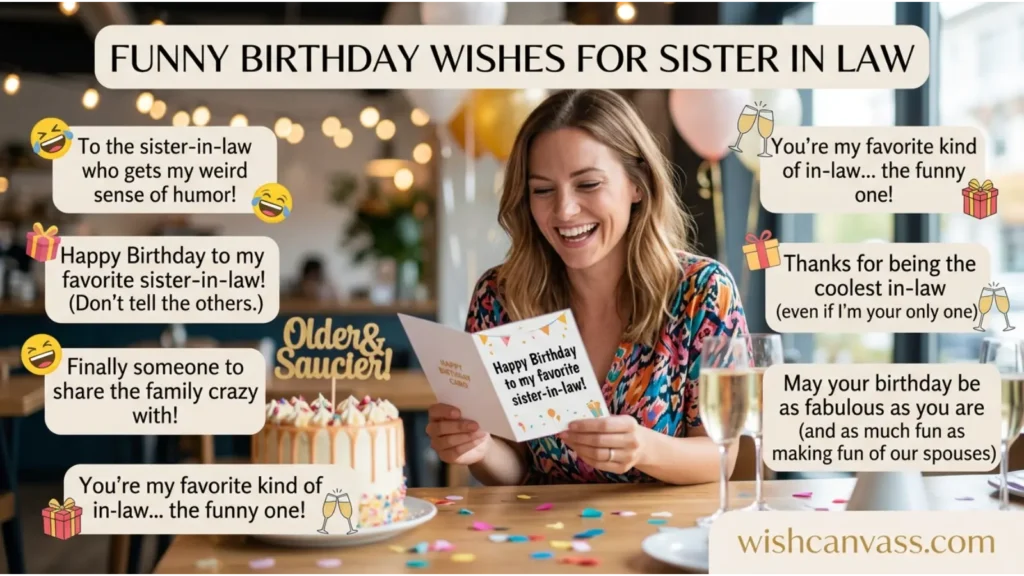 Funny Birthday Wishes for Sister in Law