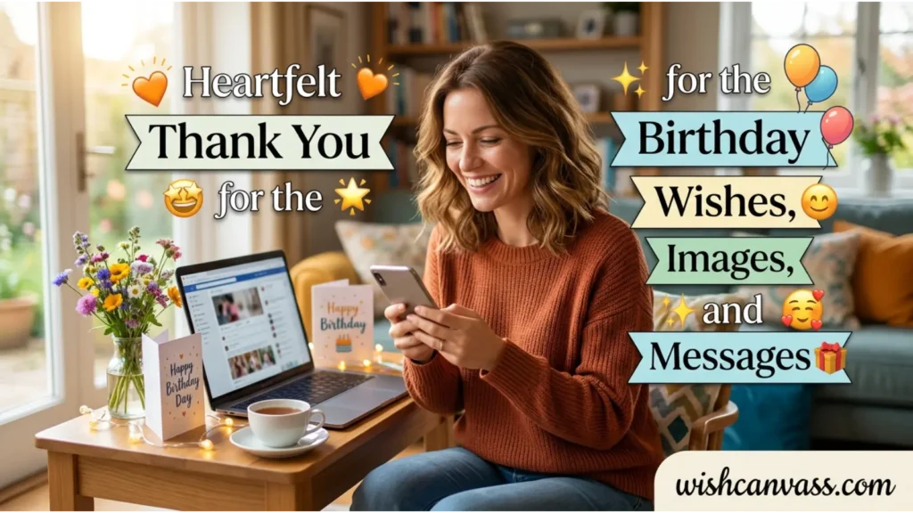 Heartfelt Thank You for the Birthday Wishes Images Messages