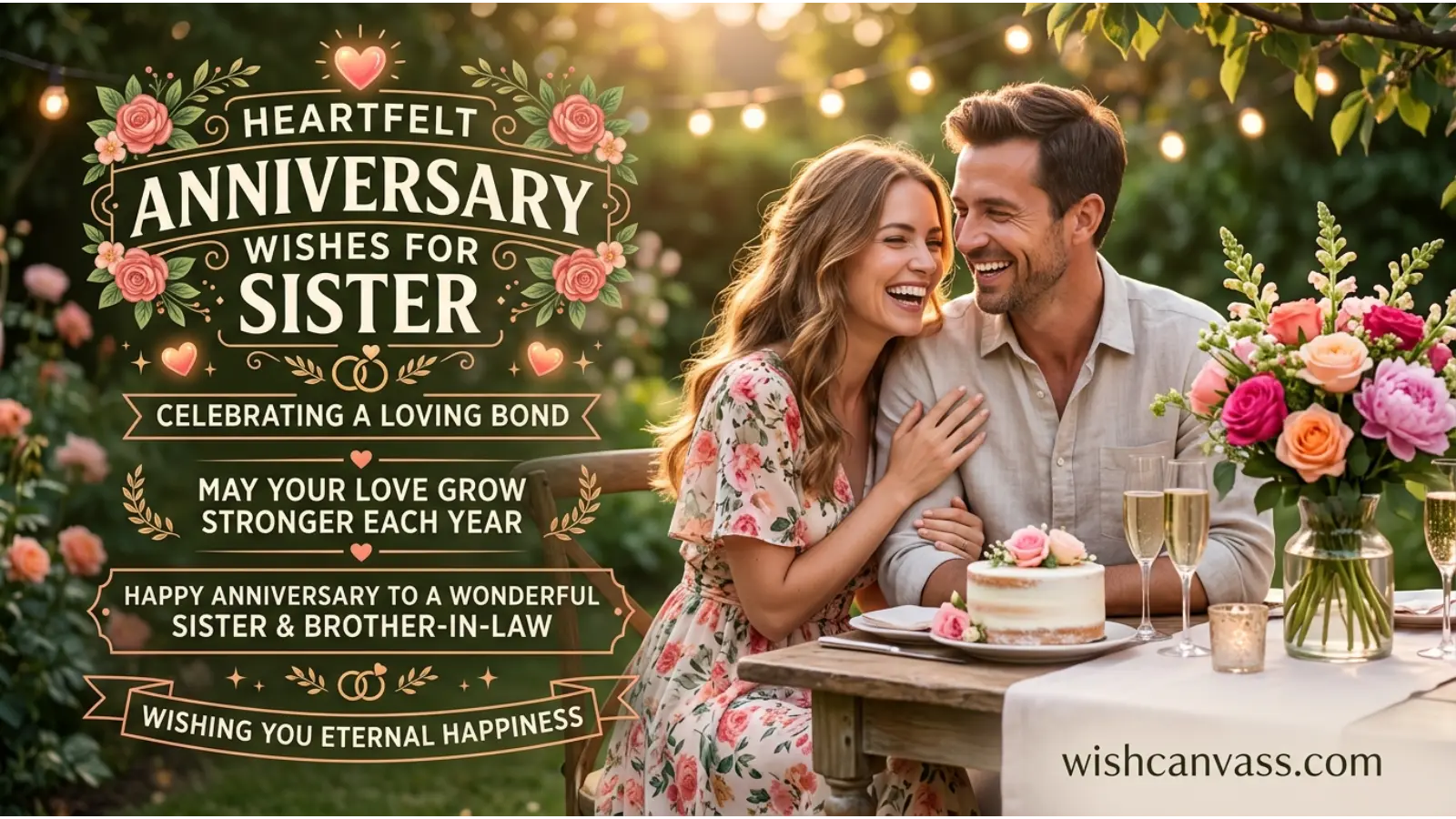 Heartfelt Anniversary Wishes for Sister