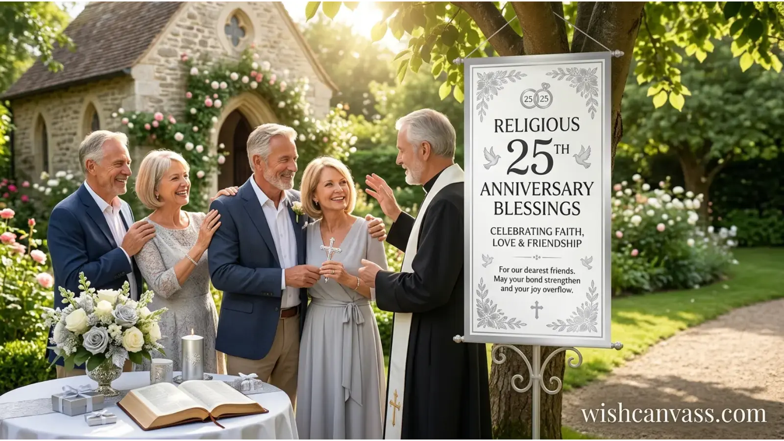 Religious 25th Anniversary Blessings for Friends