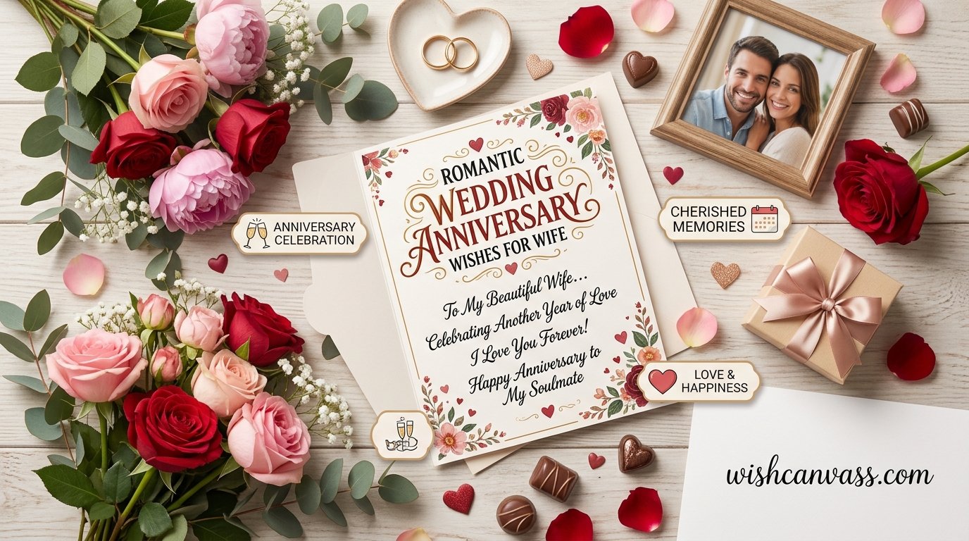 Romantic Wedding Anniversary Wishes for Wife