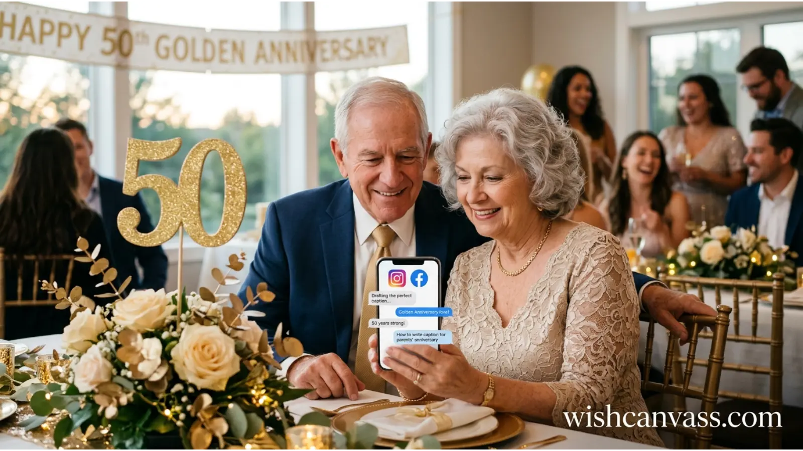 Instagram & Facebook Captions for Parents' Golden Anniversary