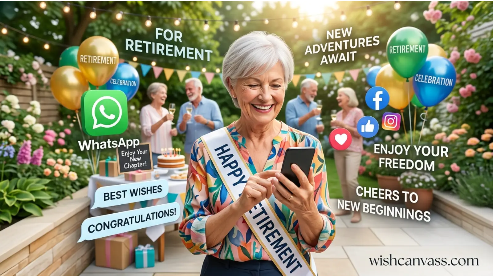 Best Wishes for Retirement on WhatsApp and Social Media