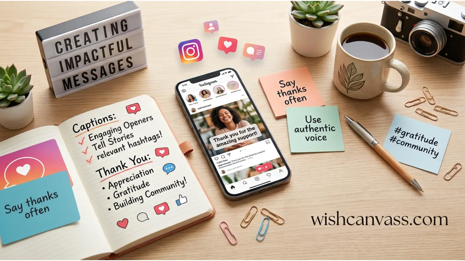 Instagram Captions and Social Media Thank You Messages
