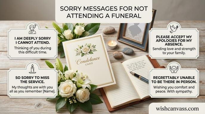 Sorry Messages for Not Attending Funeral