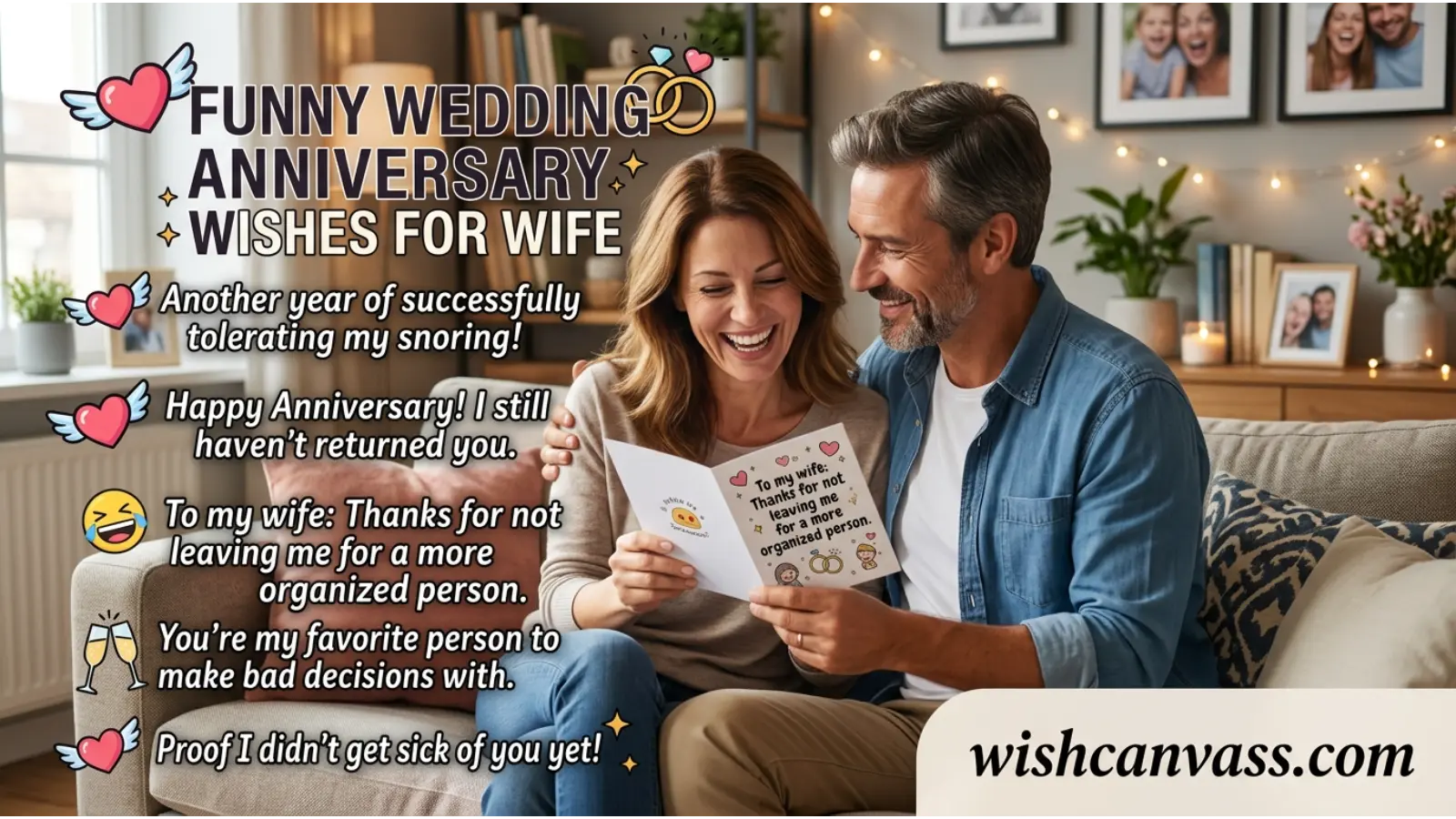 Funny Wedding Anniversary Wishes for Wife