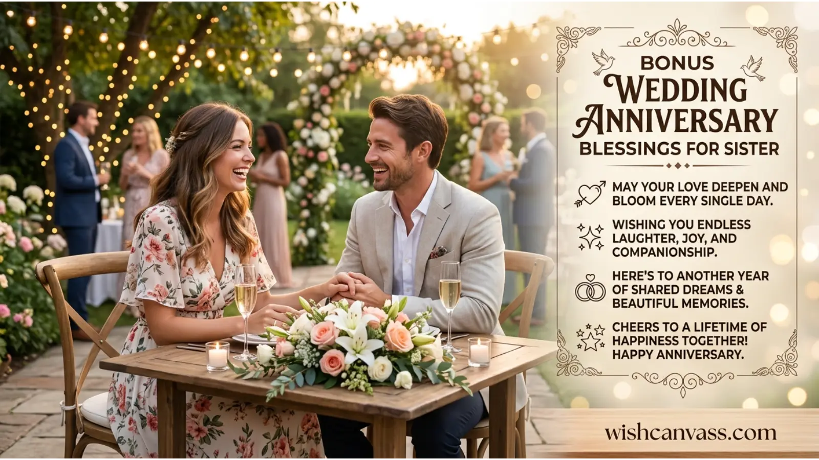 Bonus Wedding Anniversary Blessings for Sister